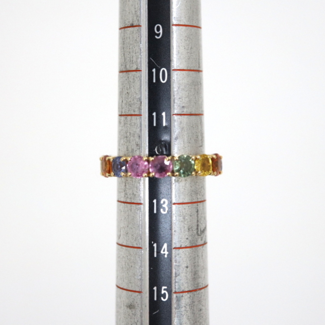 【Jewelry】K18YG マルチストーン リング 5.50ct 12号 3.2g/br1435hm レディースのアクセサリー(リング(指輪))の商品写真