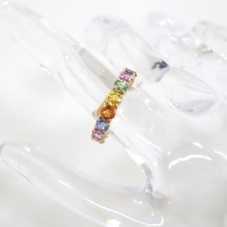 【Jewelry】K18YG マルチストーン リング 5.50ct 12号 3.2g/br1435hm(リング(指輪))