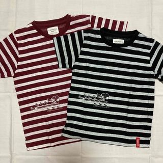 チャオパニックティピー(CIAOPANIC TYPY)のチャオパニックティピー　半袖Tシャツ　ボーダー　お揃い　スヌーピー  2点セット(Tシャツ/カットソー)