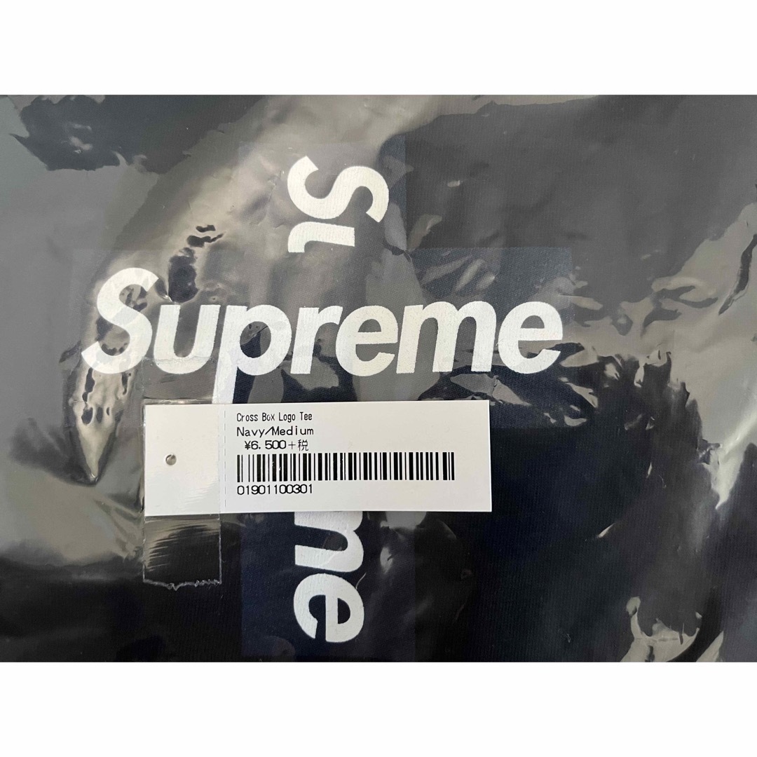 Supreme 2020 AW Cross Box Logo Tee 紺 M