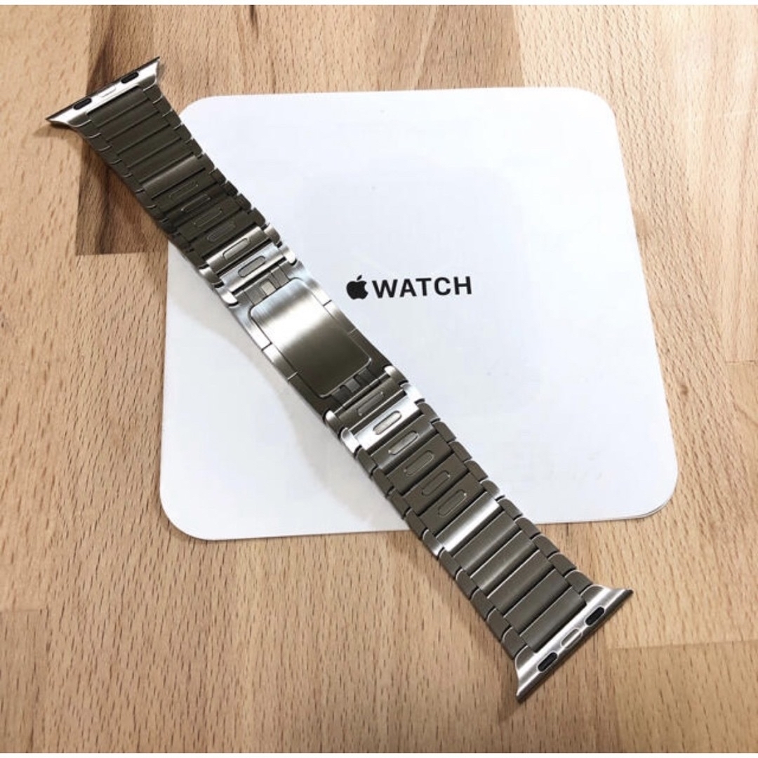 Apple Watch - 美品 純正 apple watch 44mm シルバー リンク