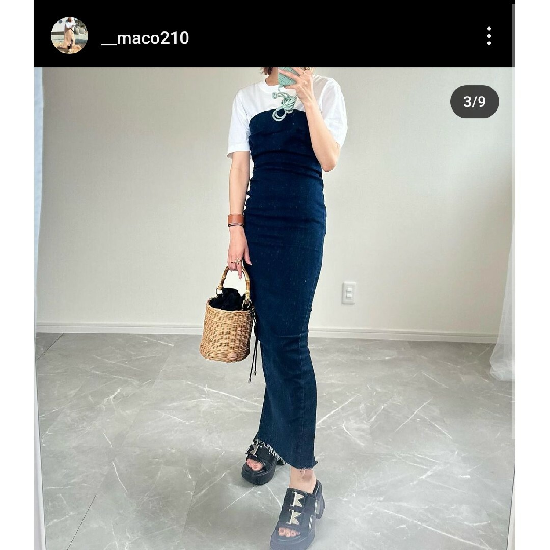 ZARA - ZARA ZW テーラード デニムワンピース Lサイズ デニムの ZARA - ZARA ZW テーラード デニムワンピース Lサイズ デニムの