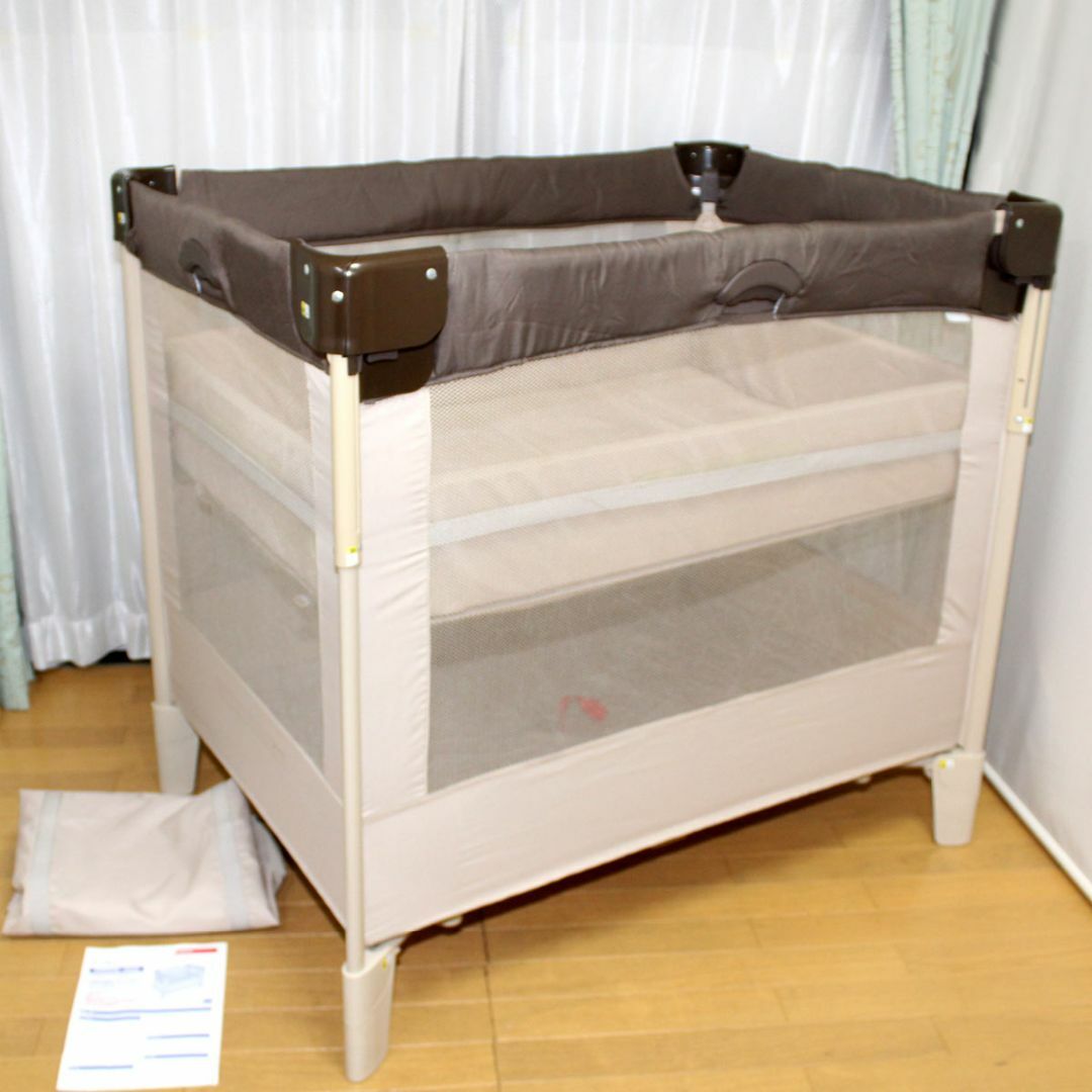 美品 Aprica ココネル ◇ベビーベッド&プレイヤード◇新生児~アップリカ-