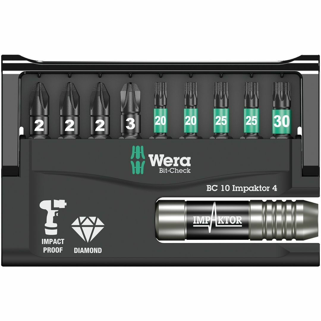 Wera(ヴェラ) インパクターダイヤモンド ビットチェック 9本