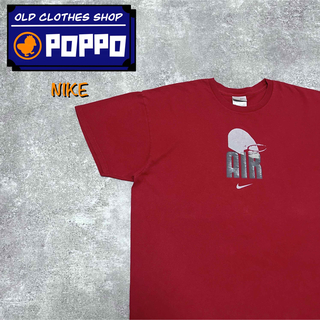 ナイキ(NIKE)のナイキ☆AIRバスケットリングロゴプリントTシャツ　レッド　XXLサイズ(Tシャツ/カットソー(半袖/袖なし))