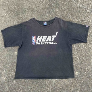 チャンピオン(Champion)の90s champion XXL NBA HEAT BASKETBALL 黒T(Tシャツ/カットソー(半袖/袖なし))
