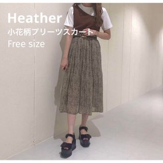 ヘザー(heather)のHeather  小花柄プリーツスカート(ロングスカート)