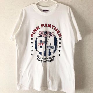 ピンクパンサー Pink Panther Tシャツ L 白 半袖 メンズ(Tシャツ/カットソー(半袖/袖なし))