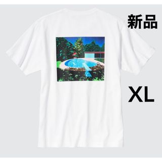 ユニクロ(UNIQLO)のユニクロ　永井博   Tシャツ　白　XL   ③(Tシャツ/カットソー(半袖/袖なし))