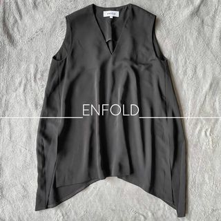 エンフォルド(ENFOLD)の【美品】ENFOLD エステルクロス Vアシンメトリータンクトップ(ベスト/ジレ)