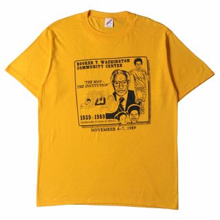 U.S.VINTAGE U.S. ヴィンテージ 80s BOOKER T. WASHINGTON COMMUNITY CENER 50周年 スーベニア クルーネック Tシャツ 80年代 USA製 JERZEES ジャージーズ イエロー XL トップス 半袖 【メンズ】【中古】(Tシャツ/カットソー(半袖/袖なし))