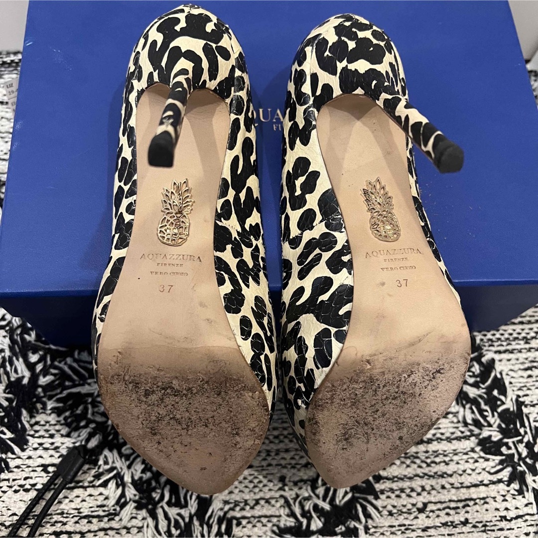 AQUAZZURA  レオパード　パンプス　美品　３５