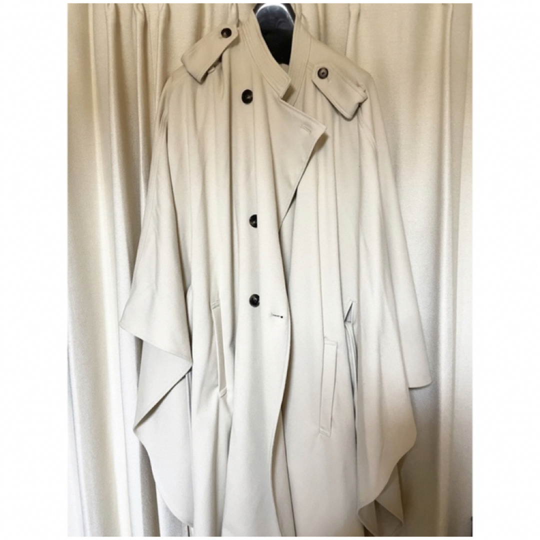 louren standcollar bigcape coat BEIGE