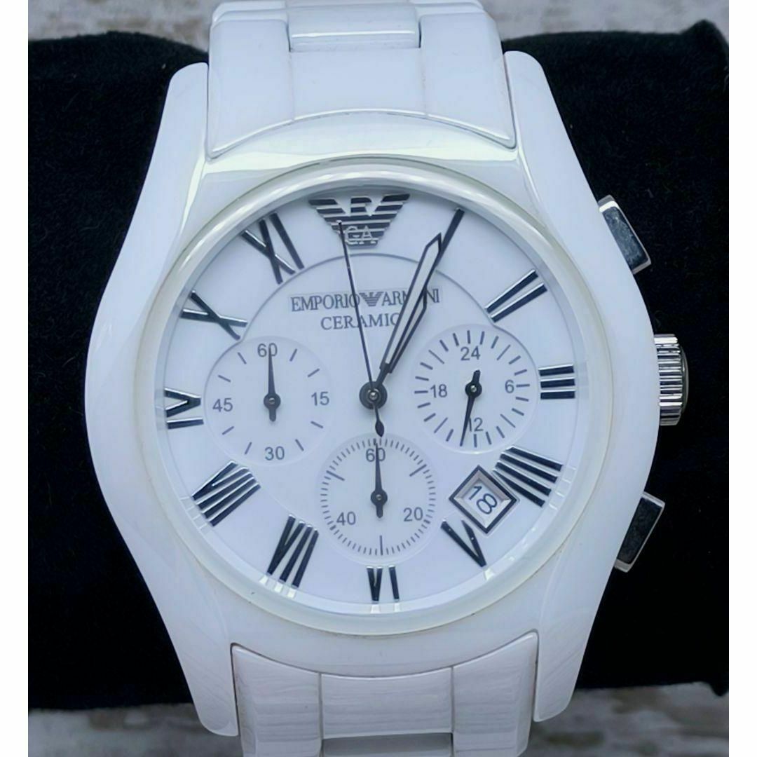 動作品　エンポリオアルマー二　腕時計　セラミック　ホワイト　メンズ　定価5万円