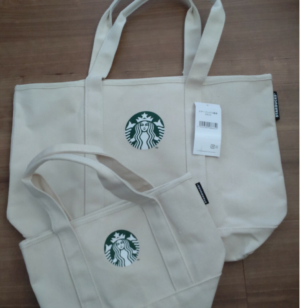 Starbucks(スターバックス)のスターバックス　STARBUCKS　トートバッグ大　ミニトートバッグ ハンドメイドのファッション小物(バッグ)の商品写真