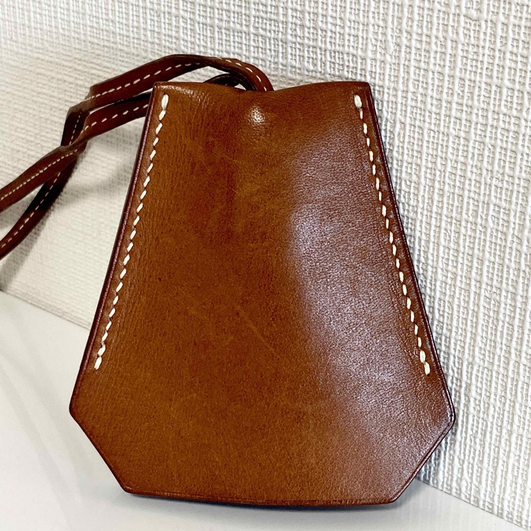 Hermes - HERMES エルメス クロシェット ネックレス ブラウン 茶色の Hermes - HERMES エルメス クロシェット ネックレス ブラウン 茶色の