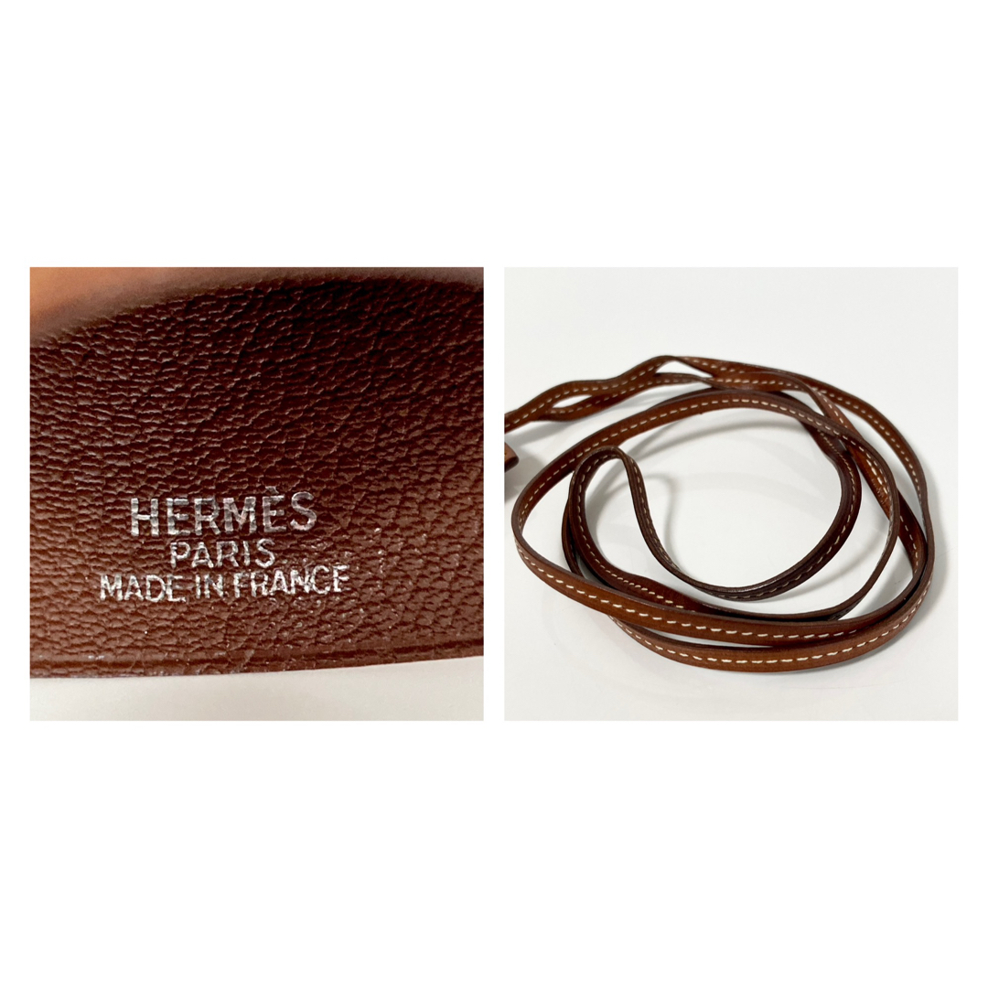 Hermes - HERMES エルメス クロシェット ネックレス ブラウン 茶色の Hermes - HERMES エルメス クロシェット ネックレス ブラウン 茶色の