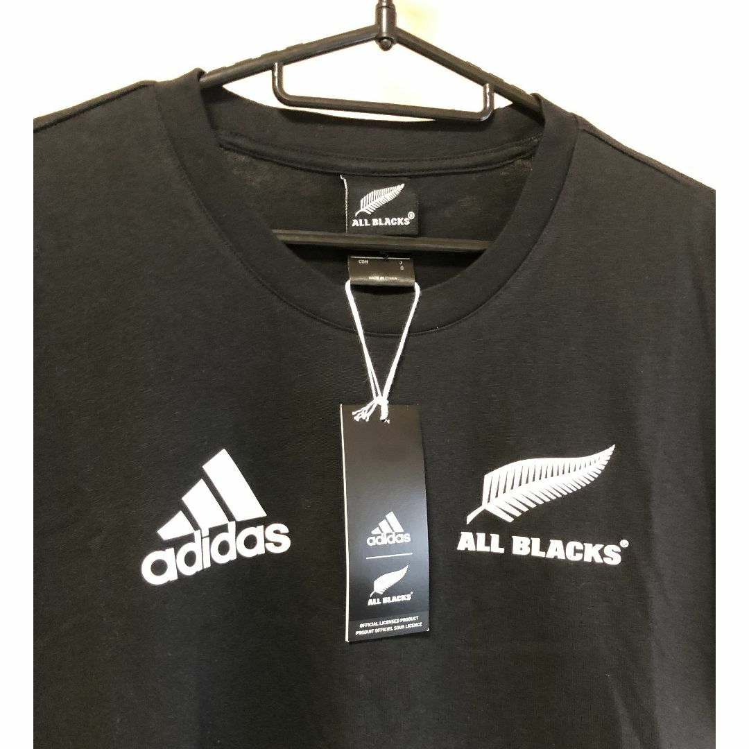 adidas(アディダス)の新品アディダス 半袖 オールブラックス 3ストライプ Tシャツ Oサイズ スポーツ/アウトドアのスポーツ/アウトドア その他(ラグビー)の商品写真