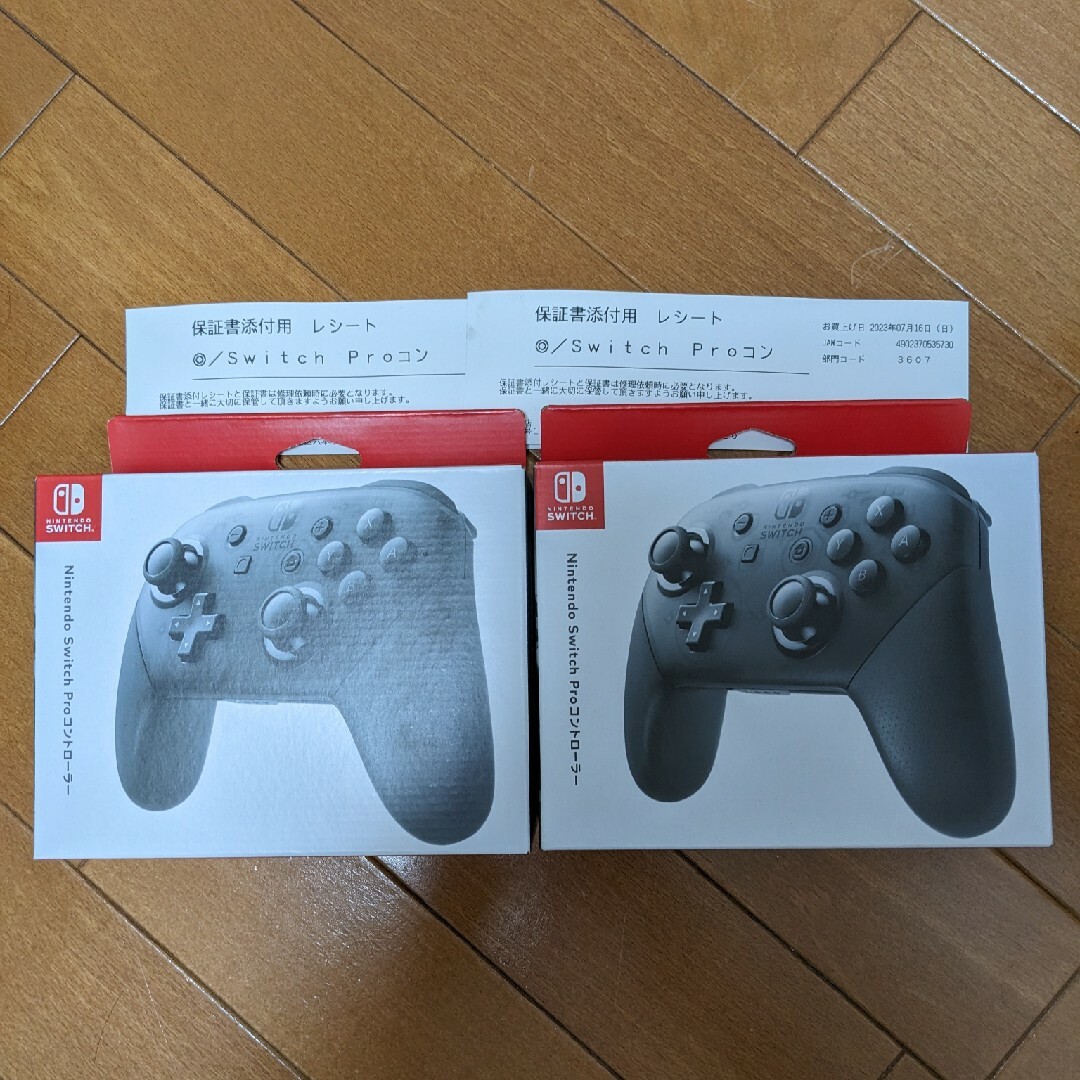 新品未開封】Nintendo Switch プロコン純正 2個セット保証書付き