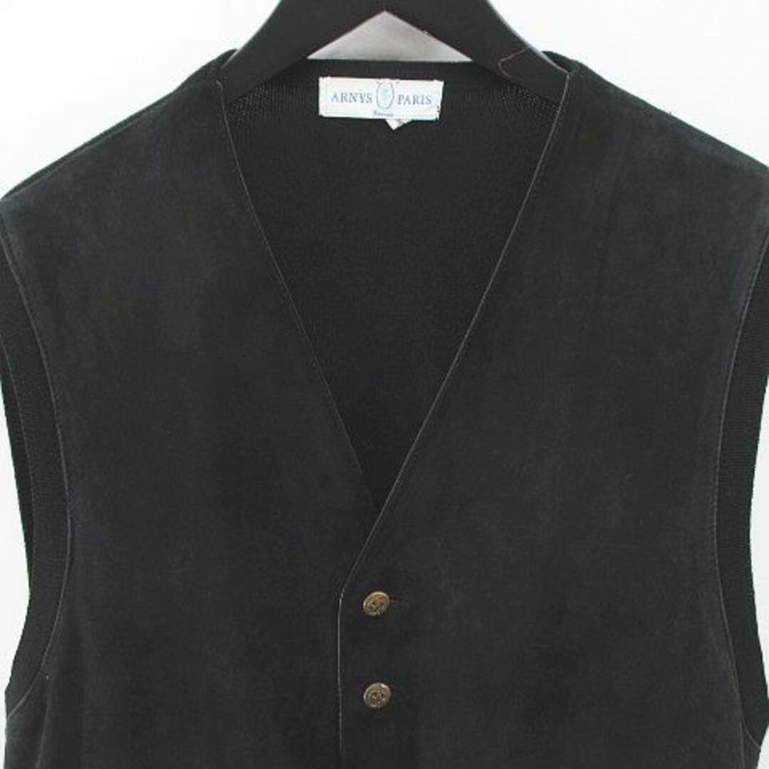 アルニス ARNYS ベスト 羊革 レザー ニット 絹 シルク カシミヤ アルニス ARNYS ベスト 羊革 レザー ニット 絹 シルク カシミヤ