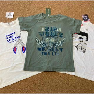 ベベ(BeBe)の新品未使用　130  男の子Tシャツ　3枚セット　ZIP WORKS  BeBe(Tシャツ/カットソー)