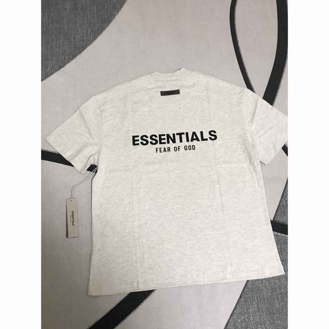 新作FOG Essentials 両面ロゴ Tシャツ ライトグレー SSサイズ着丈71身幅59状態