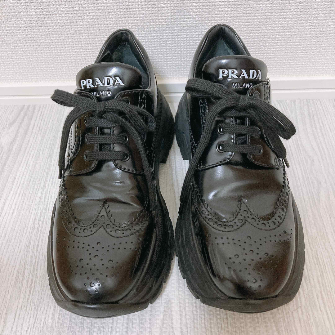 Prada プラダ pegasus UK7 ダッドスニーカー 厚底 ヒール