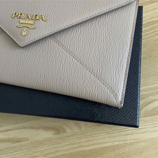 極美品 プラダ PRADA 長財布 1MF175 エンベロープ レター型財布