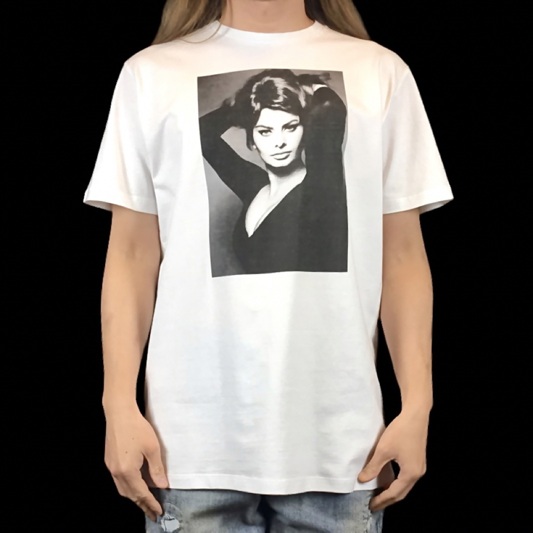 新品 ソフィアローレン 60年代 イタリア 映画女優 セクシーポーズ　Tシャツ