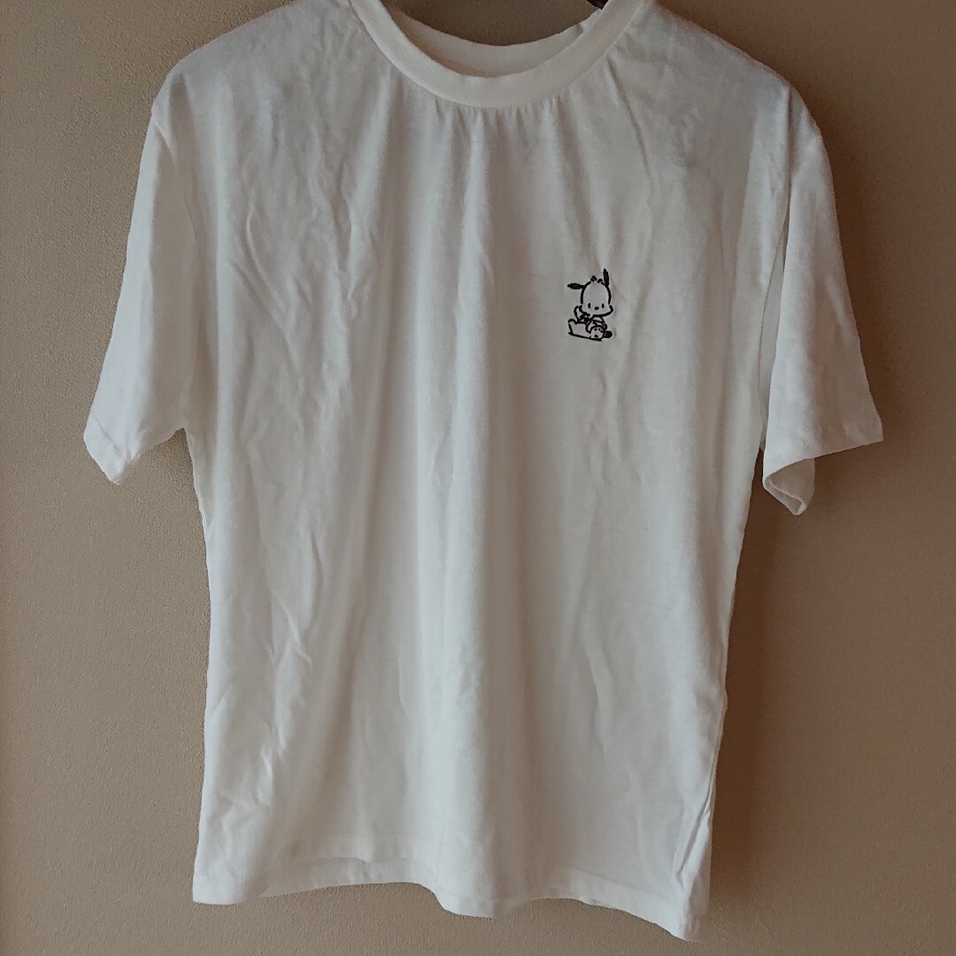 サンリオ(サンリオ)のPOCHACCO  白Tシャツ(L) レディースのトップス(Tシャツ(半袖/袖なし))の商品写真