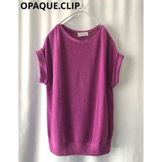 オペークドットクリップ(OPAQUE.CLIP)のオペークドットクリップ OPAQUE.CLIP フレンチスリーブ  サマーニット(カットソー(半袖/袖なし))