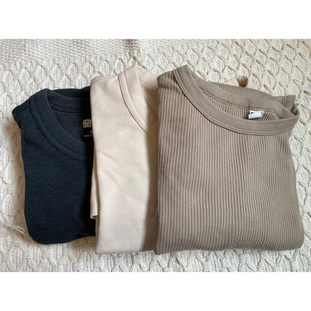 UNIQLO(ユニクロ)の【ユニクロ】Tシャツ　Mサイズ　3枚セット レディースのトップス(Tシャツ(半袖/袖なし))の商品写真