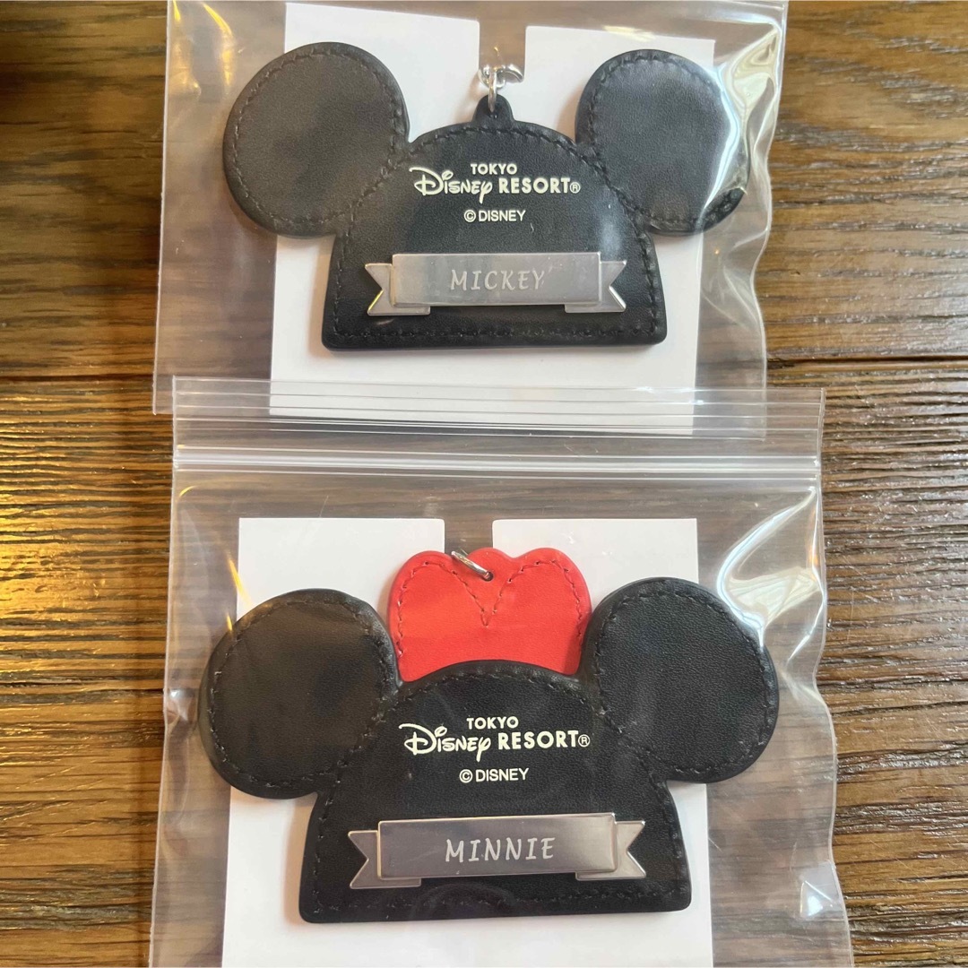 Disney(ディズニー)のミッキー&ミニー ネームタグ フロンティアウッドクラフト ハンドメイドのアクセサリー(キーホルダー/ストラップ)の商品写真