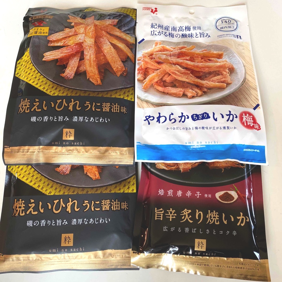 umi no sachi 粋 おつまみ3種類×4袋セット 井上食品 食品/飲料/酒の加工食品(乾物)の商品写真