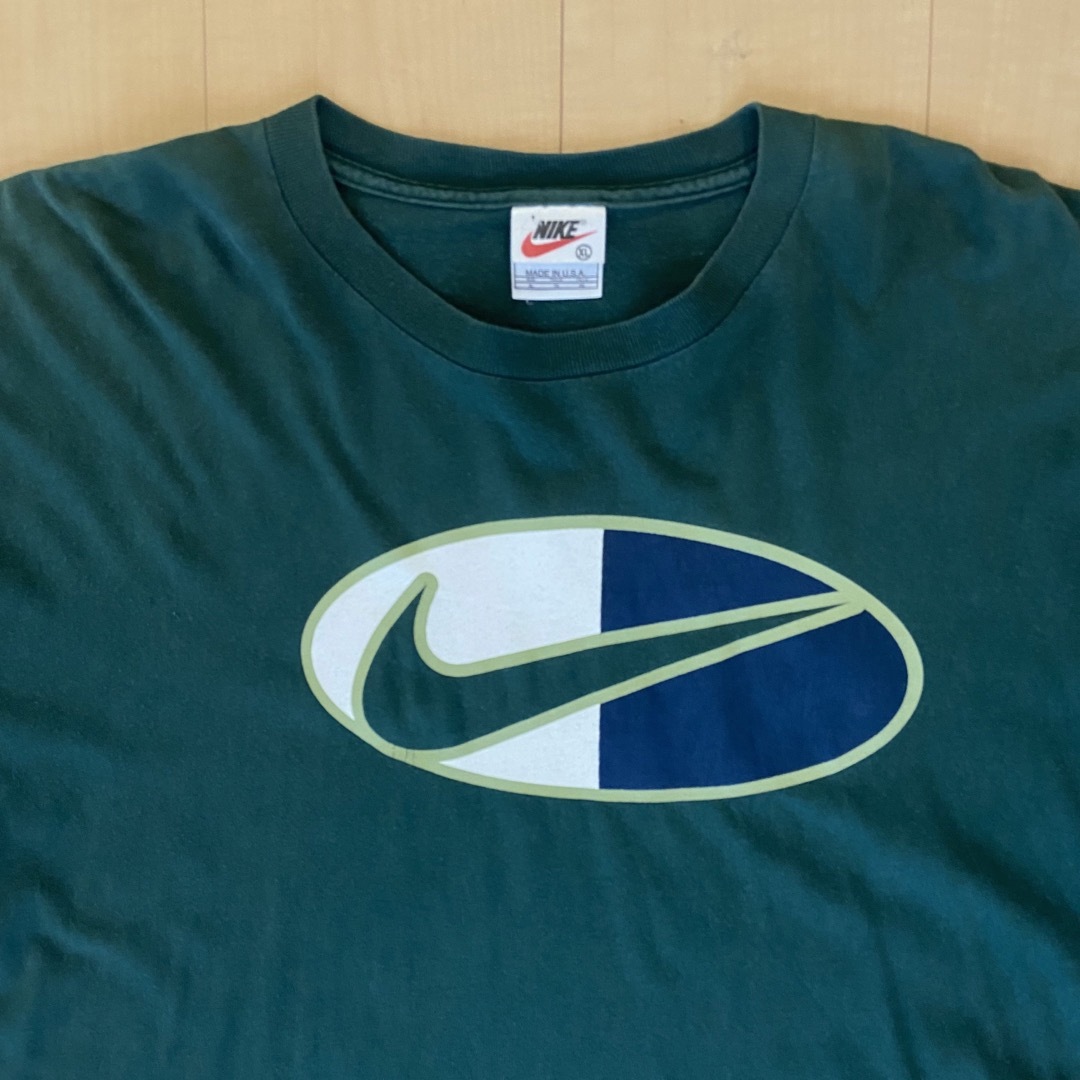 激レア　90S ナイキ　NIKE 深緑　tシャツ プリント　JAL 　F1