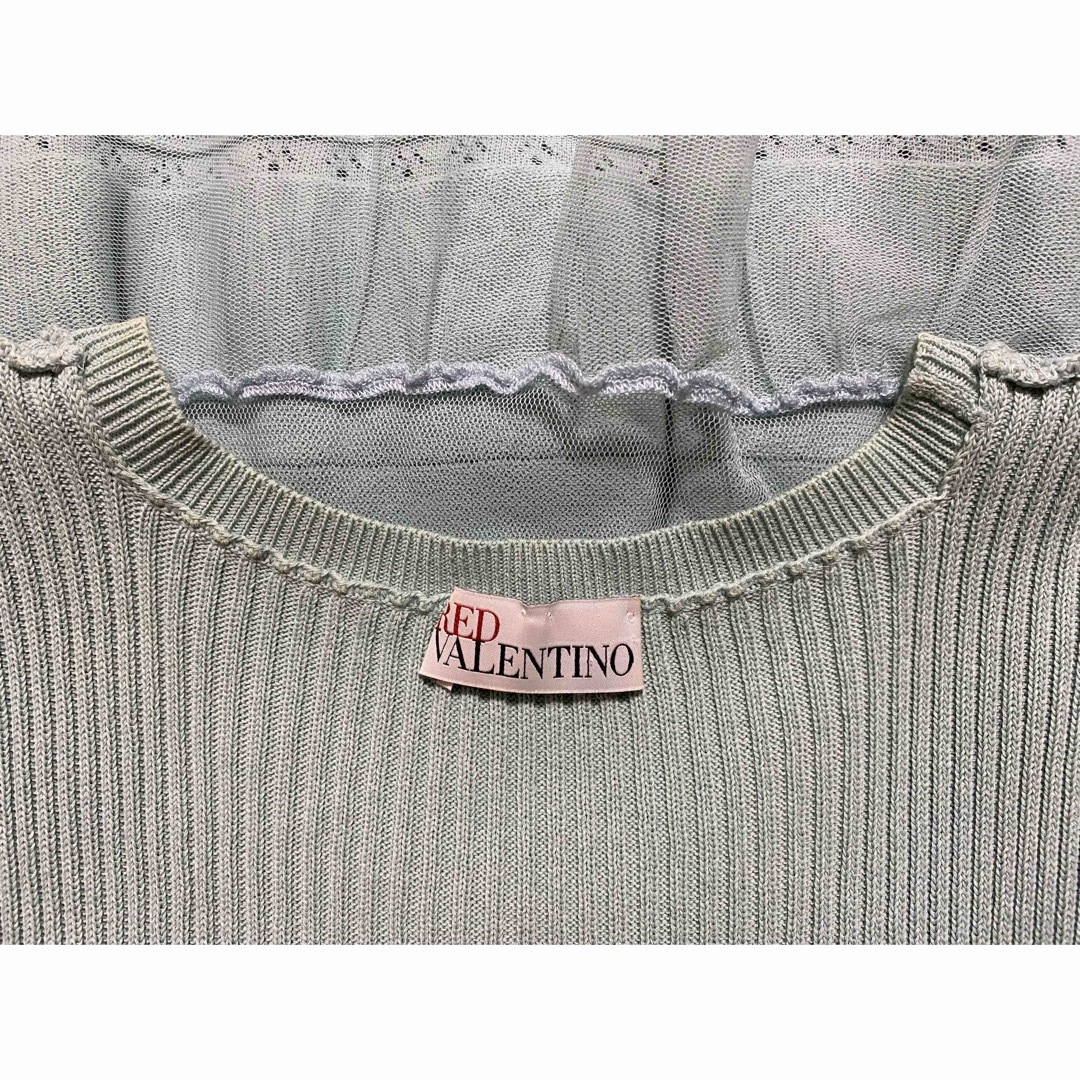 RED VALENTINO(レッドヴァレンティノ)の【レッド　ヴァレンチノ】上品なニットワンピース レディースのワンピース(ひざ丈ワンピース)の商品写真