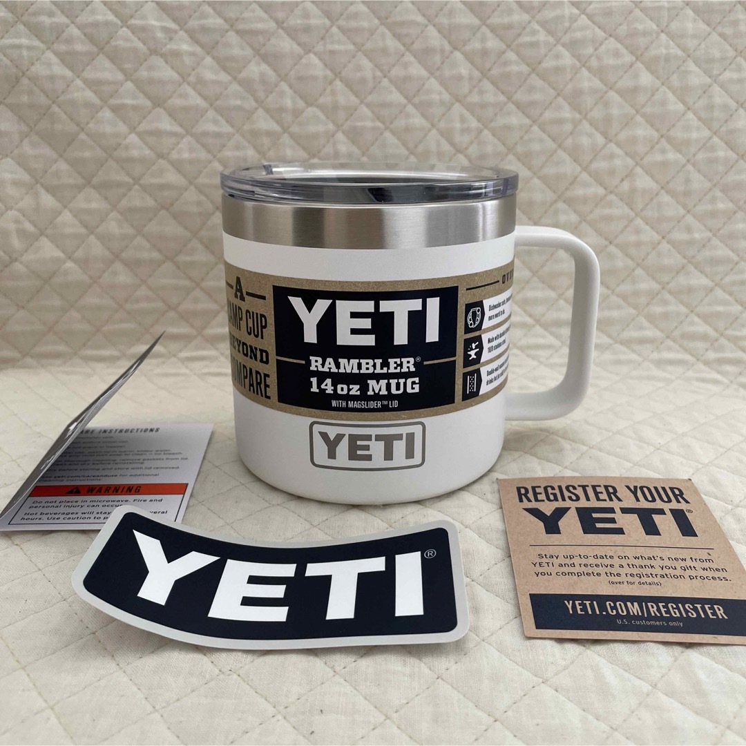 正規品　ホワイト　イエティYETI　素敵ですの通販　ランブラーマグ　14oz　by　☆トラ☆｜イエティならラクマ　YETI　新品