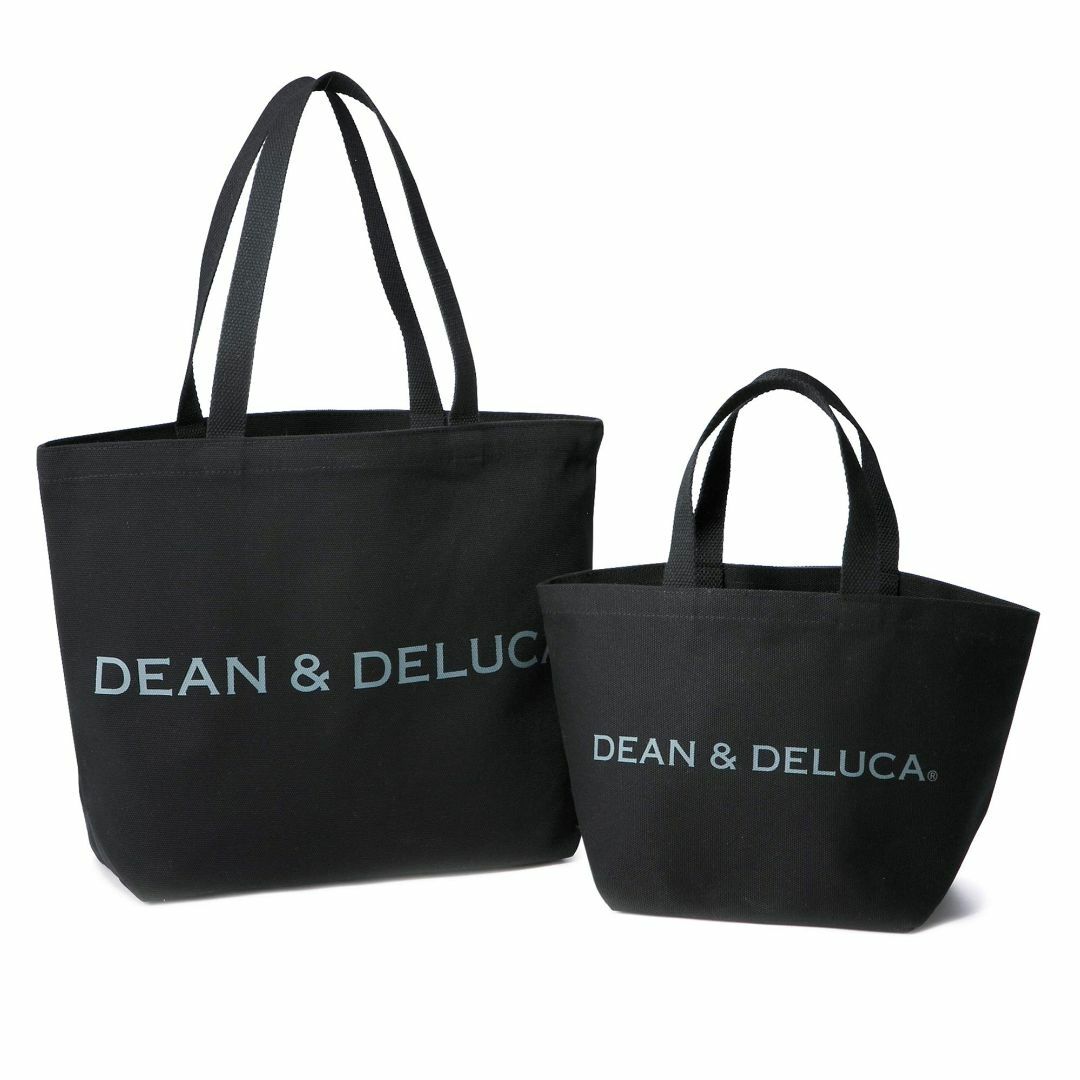 【色: ブラック】DEAN&DELUCA トートバッグ L ブラック 無地 マザ