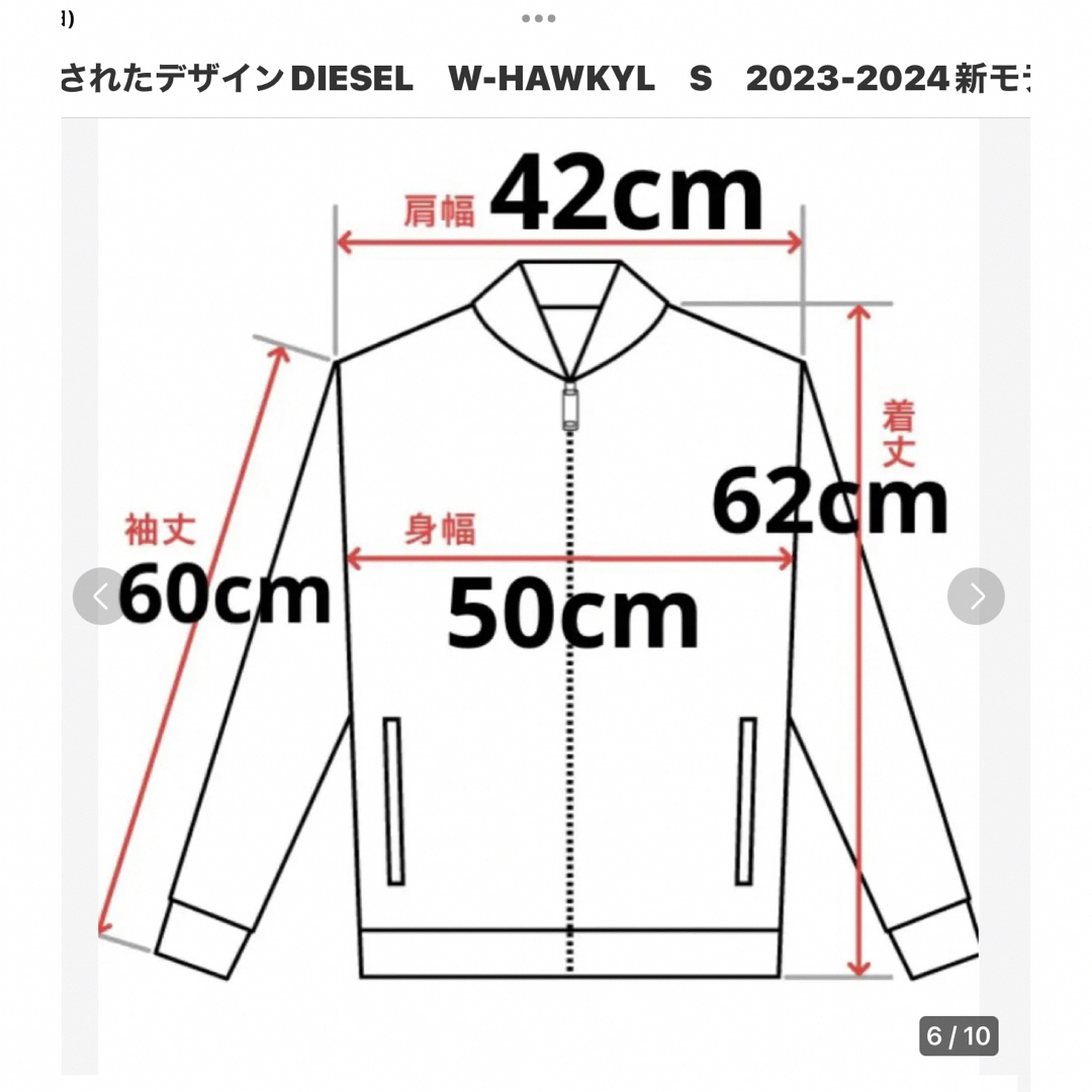 DIESEL(ディーゼル)の洗練されたデザイン　DIESEL　W-HAWKYL　44　新モデル メンズのジャケット/アウター(ダウンジャケット)の商品写真