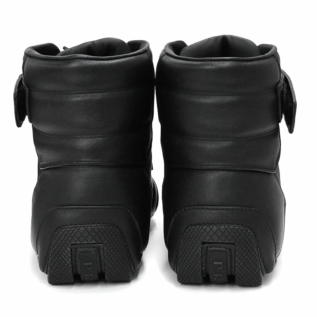 PRADA(プラダ)のプラダ ハイトップ ハイカット スニーカー シューズ 靴 6 1/2 27cm VITELLO SOFT レザー NERO ネロ ブラック 黒 2TG172 箱付 PRADA（新品・未使用品） メンズの靴/シューズ(スニーカー)の商品写真