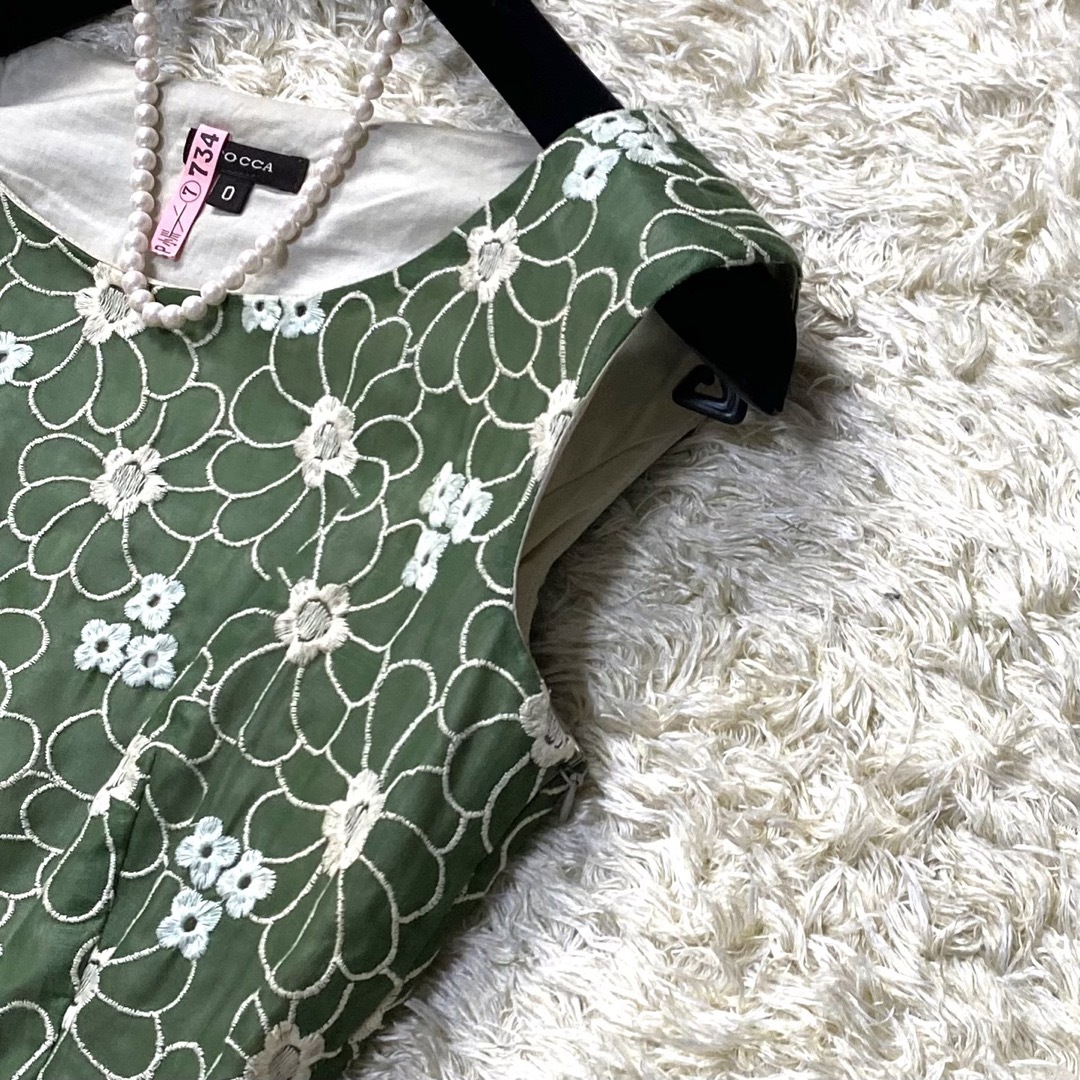 TOCCA - 【クリーニング済】トッカ 花柄刺繍ワンピース 刺繍ウエスト