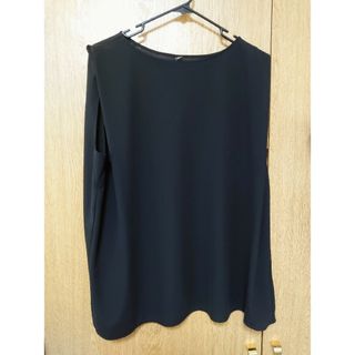 ユニクロ(UNIQLO)のユニクロ ブラウス ブラック ベージュ(シャツ/ブラウス(半袖/袖なし))