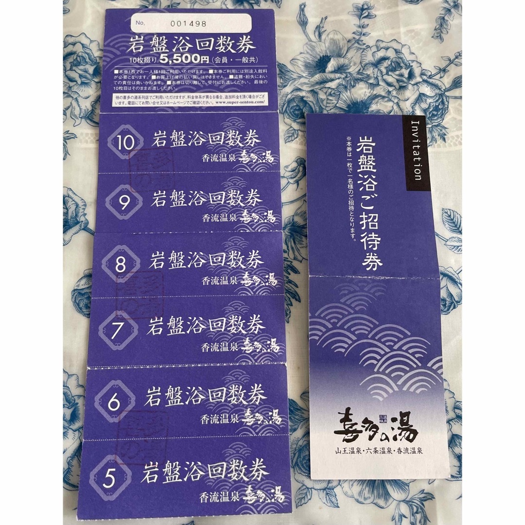 超歓迎された】 喜多の湯 入浴回数券24枚 岩盤浴招待券1枚 その他