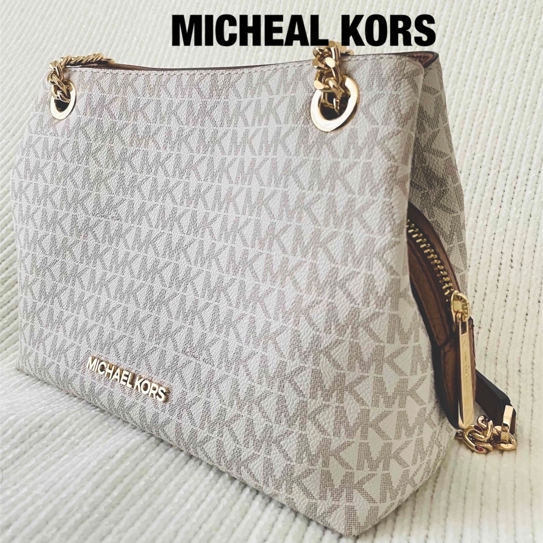 ★超美品★ マイケルコース チェーンバッグ ホワイトMICHEAL KORS