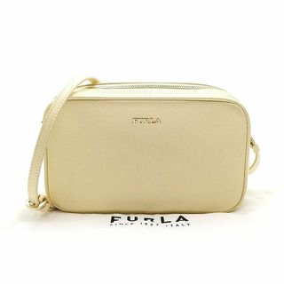 ご購入ご検討ください美品 FURLA レザー リリー ショルダーバッグ 黄 サフィアーノ ファスナー