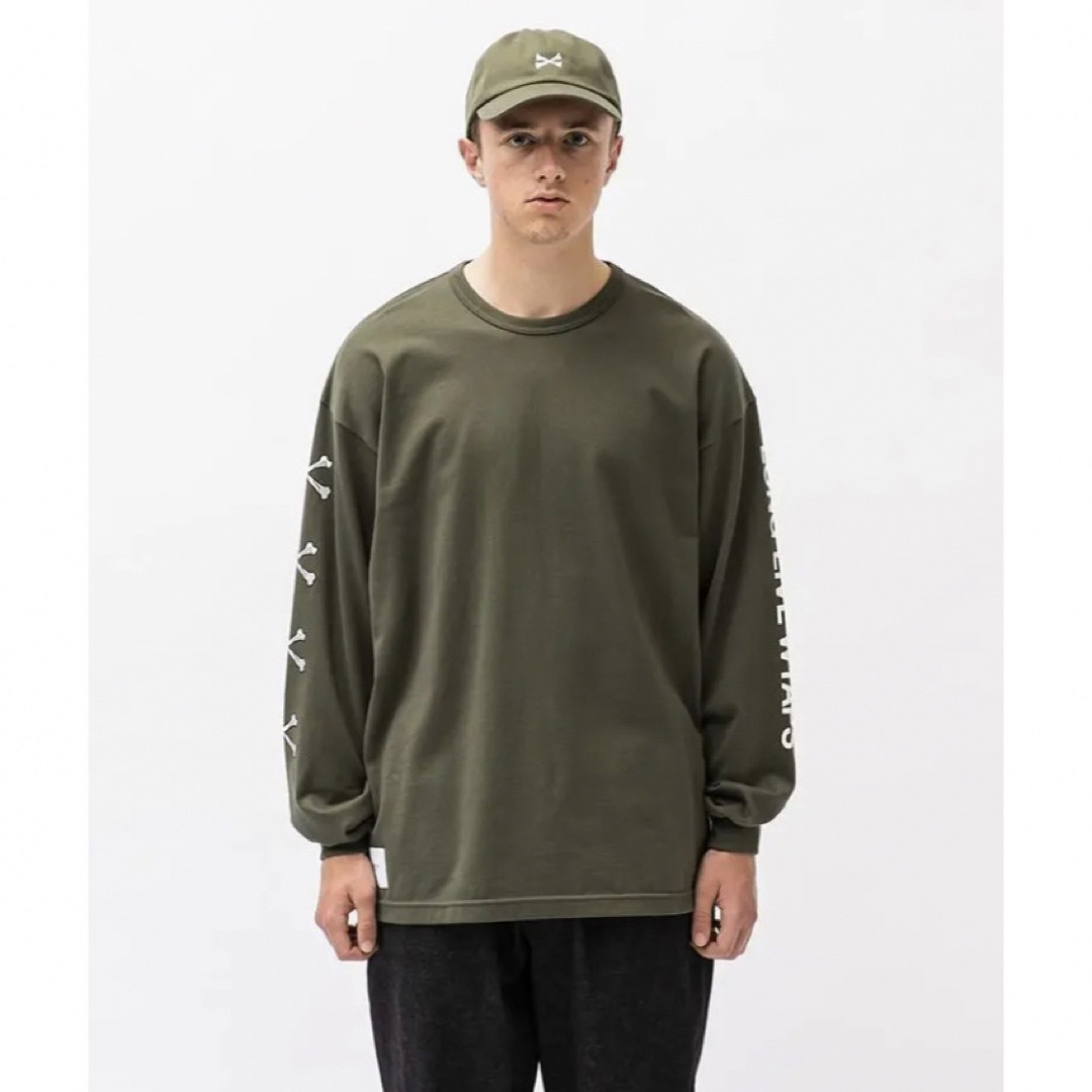 W)taps(ダブルタップス)のWtaps LXLXW LS Cotton "Olive Drab" 22FW メンズのトップス(Tシャツ/カットソー(七分/長袖))の商品写真