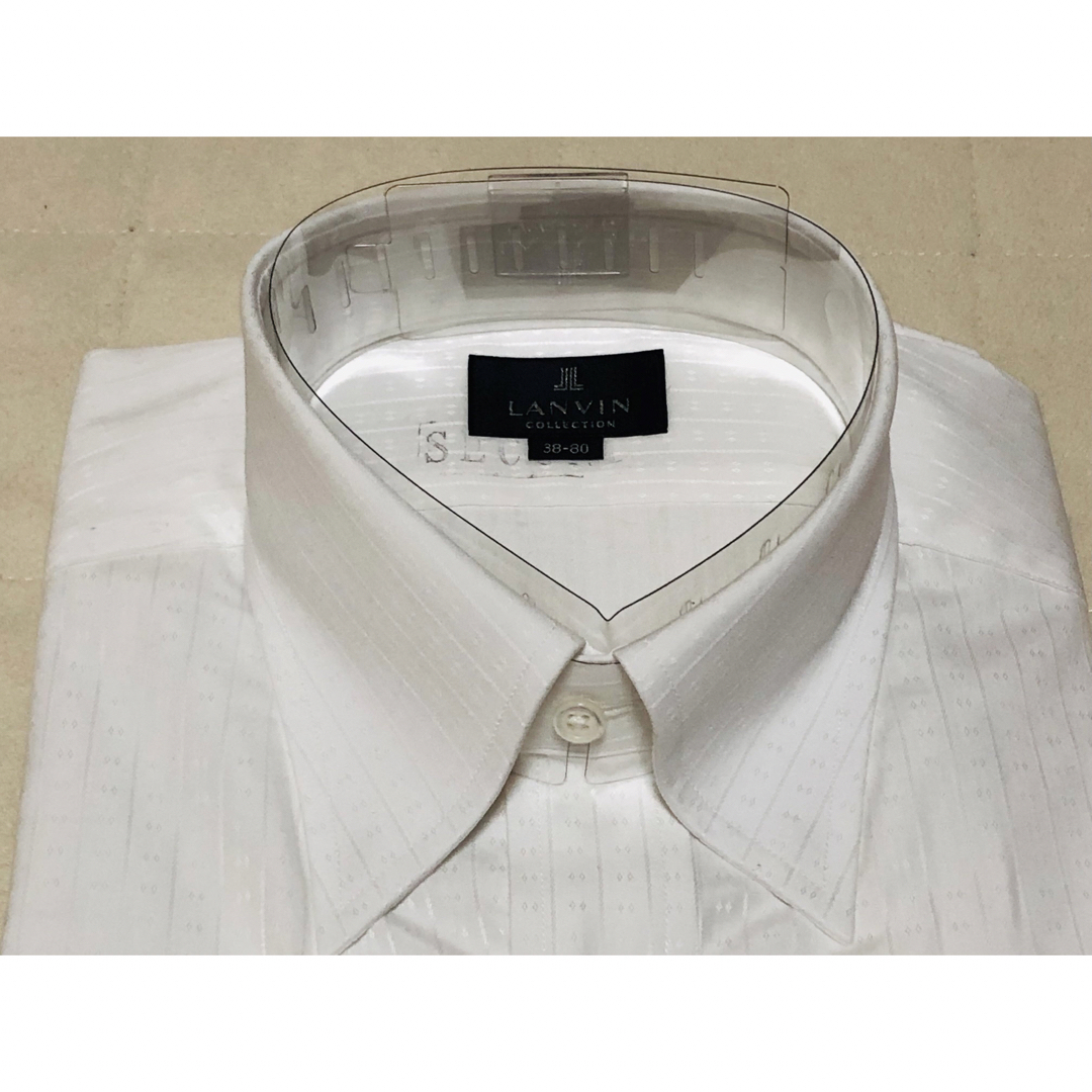 LANVIN(ランバン)の437新品LANVINランバン長袖ドレスシャツ白38－80日本製 メンズのトップス(シャツ)の商品写真