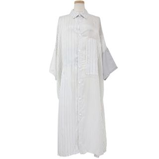 美品 ワイズ Ys コットン ノースリーブ シャツワンピース 白 size2 Y01047