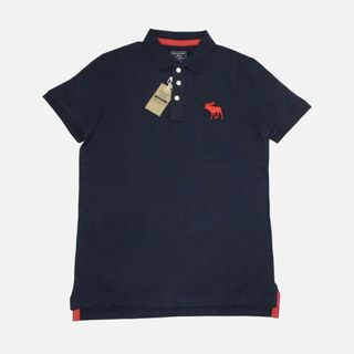 アバクロンビーアンドフィッチ(Abercrombie&Fitch)の★新品★アバクロンビー&フィッチ★ビッグアイコンポロ (Navy/S)(ポロシャツ)