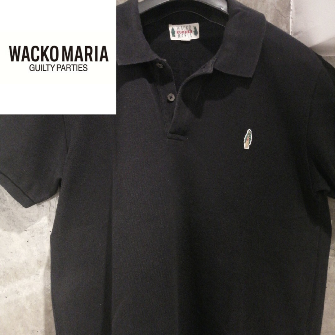 WACKO MARIA(ワコマリア)の【Lサイズ　女神刺繍】ワコマリア　WACKO MARIA　ポロシャツ　　両面ロゴ メンズのトップス(Tシャツ/カットソー(半袖/袖なし))の商品写真